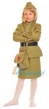 Детский костюм военной медсестры, военная форма медсестры для девочки, форма ВОВ, размер XL, рост 140-146 см, на 11-12 лет